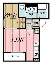 GRADUS都賀II(1LDK/3階)の間取り写真