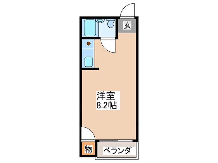 西川ビル(ワンルーム/4階)の間取り写真