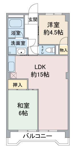 赤坪小菅ビル(2LDK/1階)の間取り写真