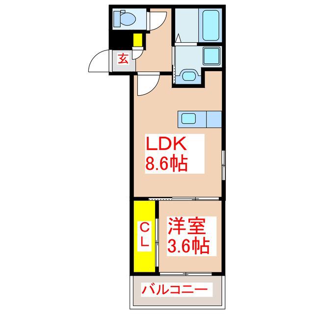REDLINE(1LDK/1階)の間取り写真