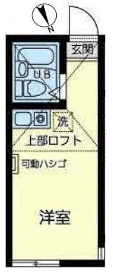 カーザ ビアンカ(ワンルーム/2階)の間取り写真