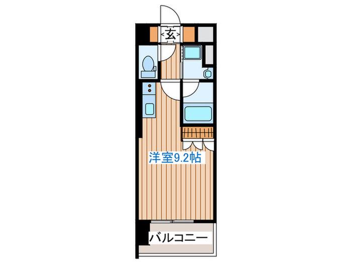 セレブアロース長町(ワンルーム/8階)の間取り写真