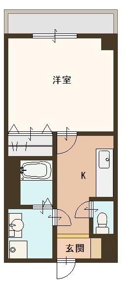 アルテールななのい(1K/2階)の間取り写真