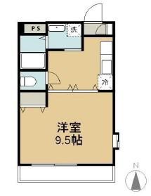 コスモ21(1K/3階)の間取り写真