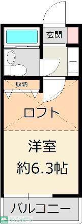コーポフェニックス(1K/1階)の間取り写真