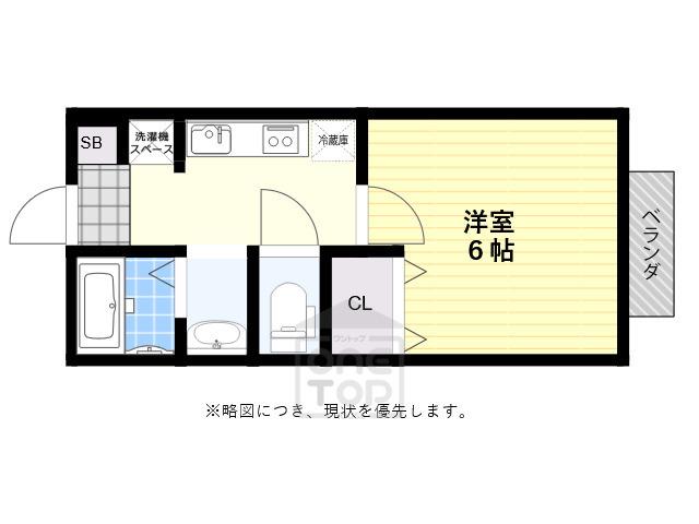 コートビレッジ(1K/1階)の間取り写真