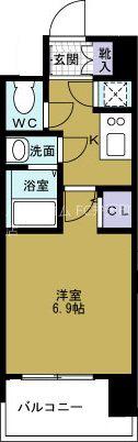 ファーストレジデンス大阪ベイサイド(1K/3階)の間取り写真