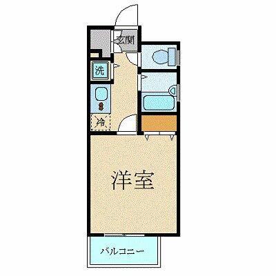 ヴィーダ日本橋イースト(1K/9階)の間取り写真