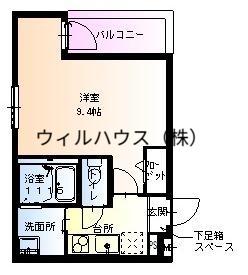 フジパレス堺鳳中6番館(1K/2階)の間取り写真