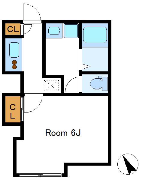 KA RESIDENCE西日暮里(1K/2階)の間取り写真