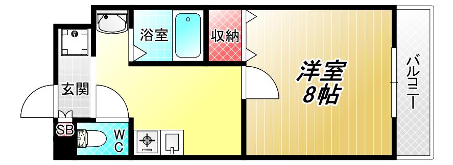 Mプラザ布施駅前(1K/10階)の間取り写真