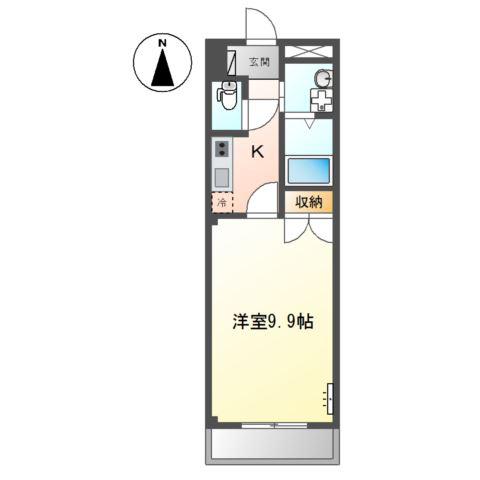 サンシャイン ビレッジ(1K/2階)の間取り写真