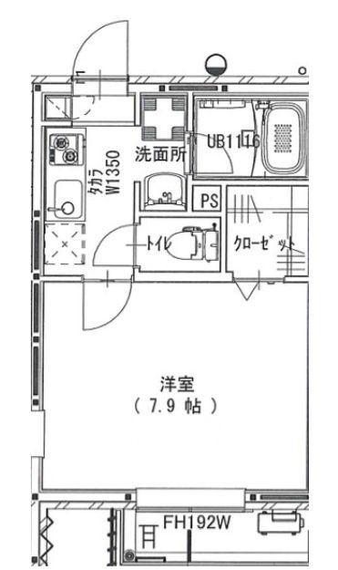エルスタンザ西糀谷(1K/3階)の間取り写真