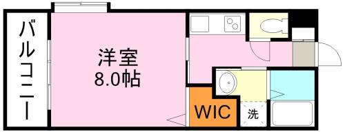 LEAD IN AIS鹿大前(1K/4階)の間取り写真