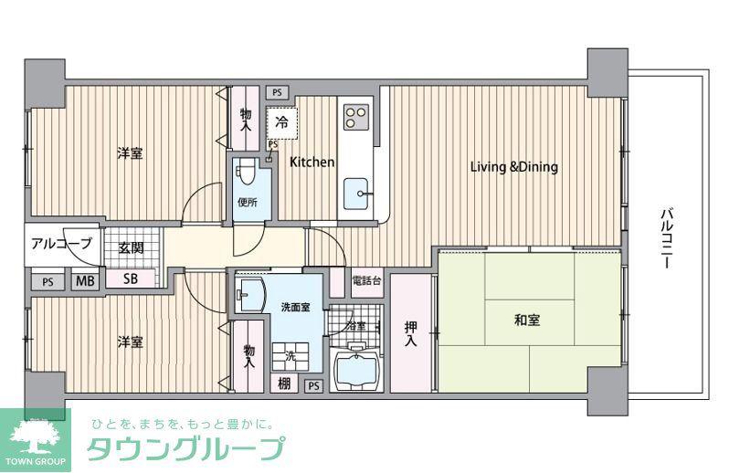 サンマンション戸田(3LDK/2階)の間取り写真