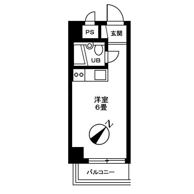 メゾン大場(ワンルーム/7階)の間取り写真