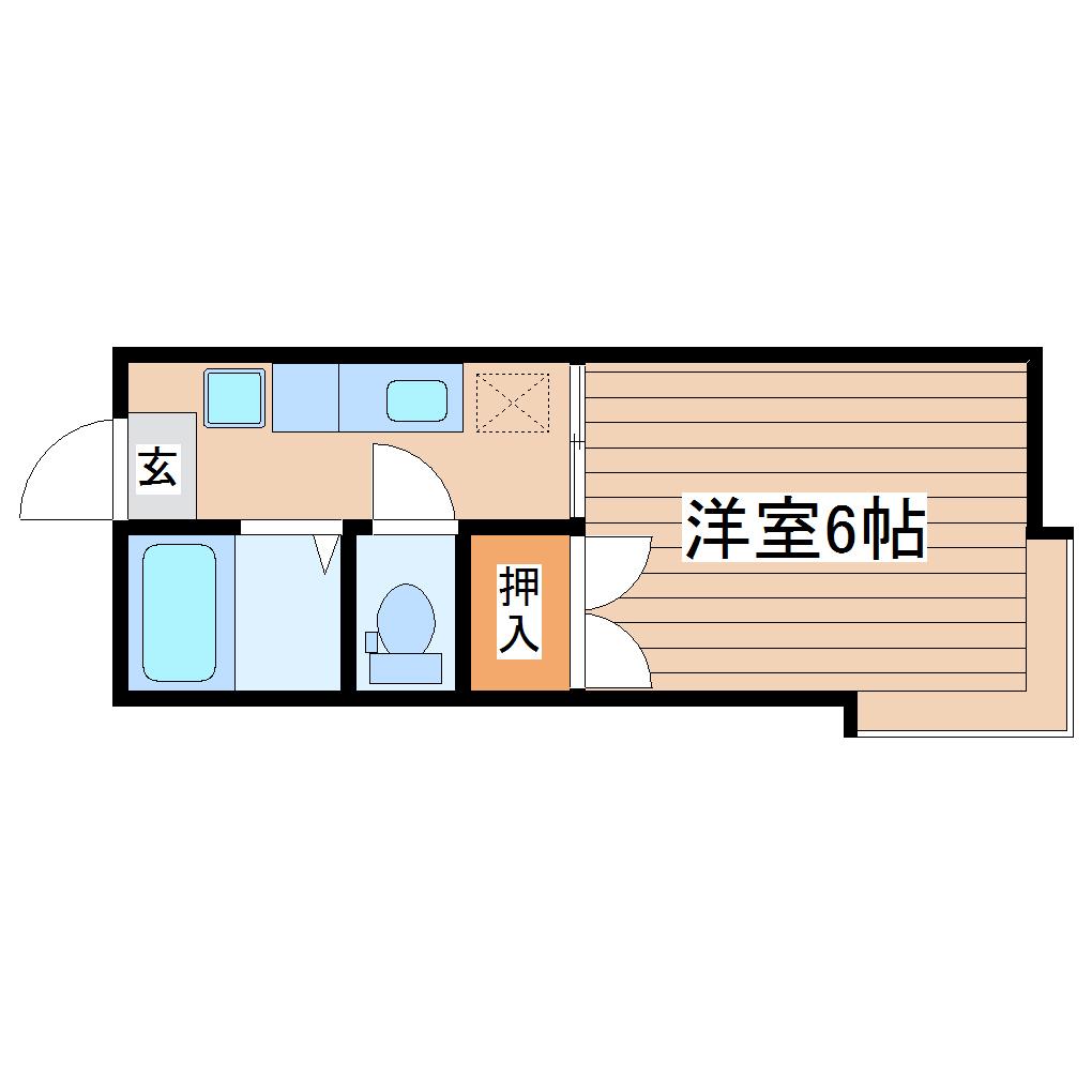 ホワイトファミール高和(1K/2階)の間取り写真