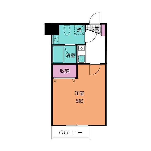 フォルジュロン井出(1K/1階)の間取り写真