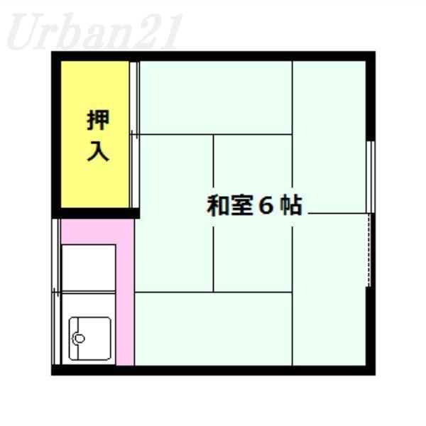 オオハラハウス(ワンルーム/1階)の間取り写真