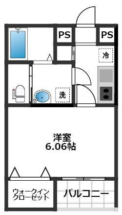 エスポワール錦糸町(1K/3階)の間取り写真