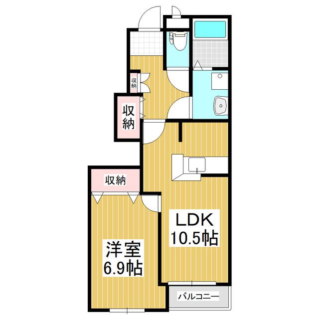 エルシオン(1LDK/1階)の間取り写真