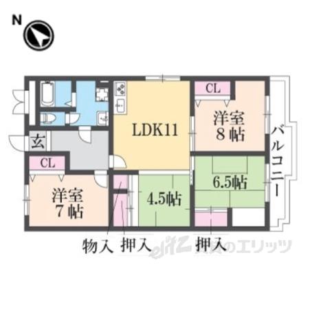 TOU真美ヶ丘(4LDK/2階)の間取り写真