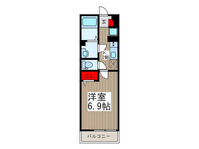 SOLEIL.III(1K/2階)の間取り写真