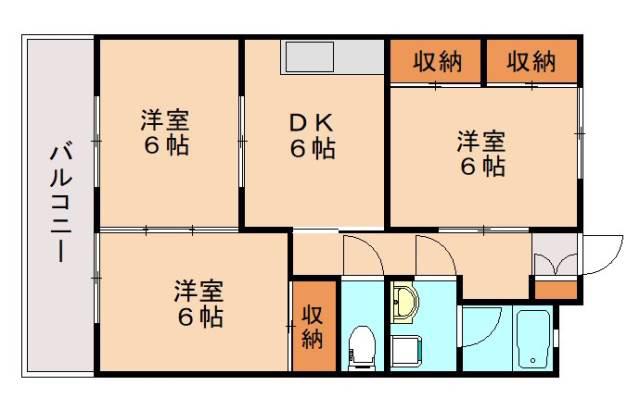 庄内ビル(3DK/3階)の間取り写真