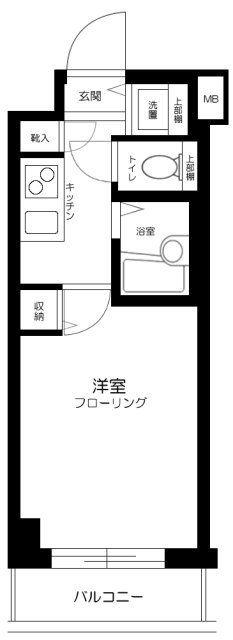 アヴァンティーク荻窪(1K/3階)の間取り写真