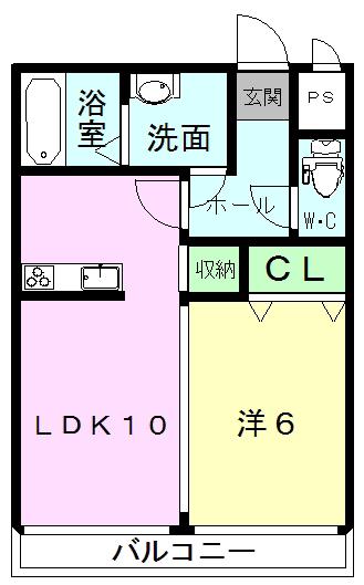 サンフォーラムIII(1LDK/1階)の間取り写真
