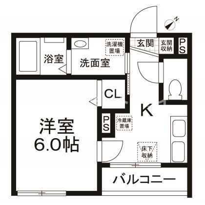 MAISON FOREST(1K/1階)の間取り写真