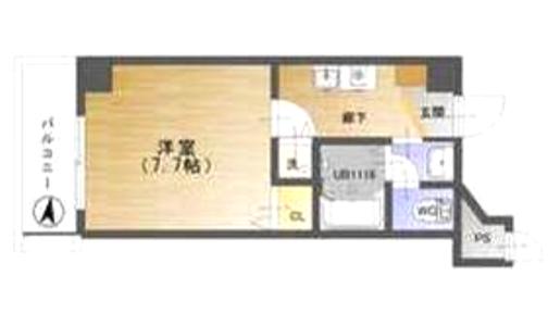 鳳TKハイツ2号館(1K/2階)の間取り写真