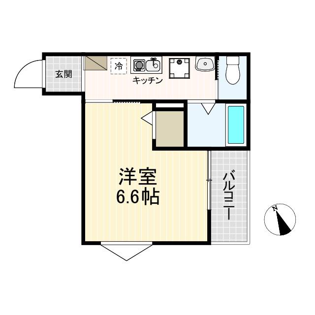 MELLAS吉祥寺(1K/2階)の間取り写真
