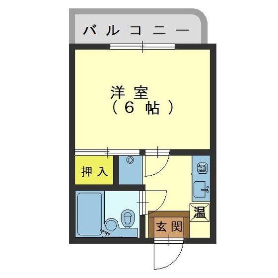 ハウスメイト(1K/2階)の間取り写真