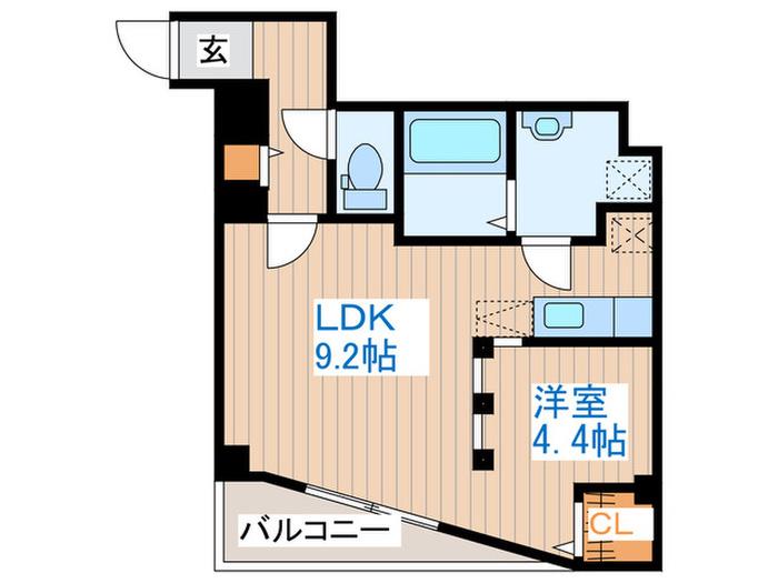 ノーブル中島公園(1LDK/7階)の間取り写真