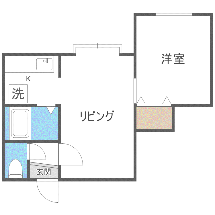 アルファコート(1LDK/3階)の間取り写真