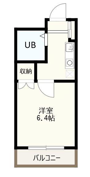 スカイコート所沢(1K/1階)の間取り写真