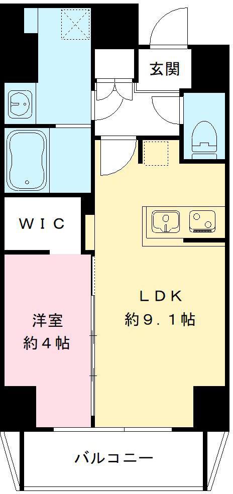 グランパークコート(1LDK/3階)の間取り写真