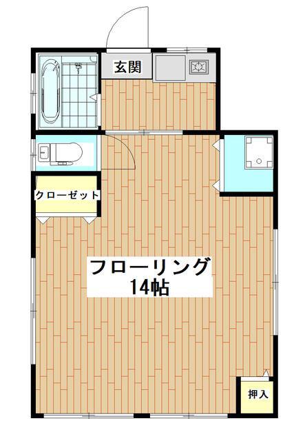 上十条ロイヤルハイツ(1K/1階)の間取り写真