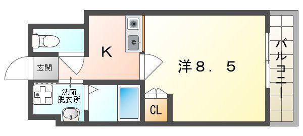 サンフレンドYOU(1K/7階)の間取り写真