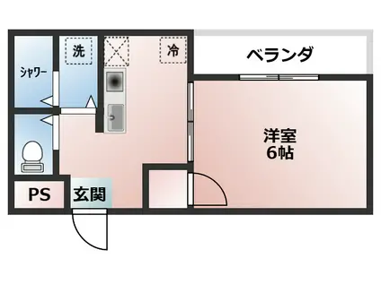 メゾン・ド・ムラジIII(1K/2階)の間取り写真