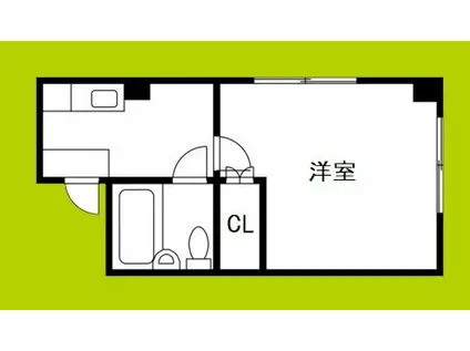 オーナーズマンション播磨町II(1K/2階)の間取り写真