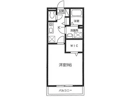 アドヲブール(1K/2階)の間取り写真