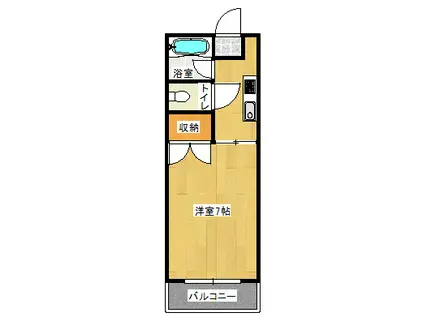 ゆとり216(ワンルーム/4階)の間取り写真