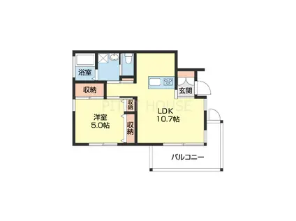 コーポ華(1LDK/1階)の間取り写真