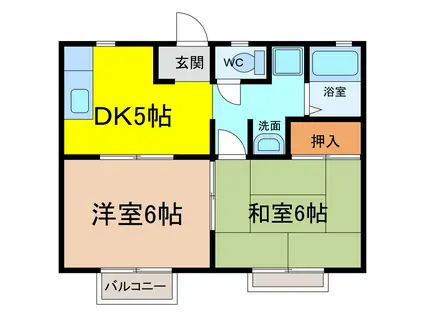 エクセレントメゾン(2DK/1階)の間取り写真