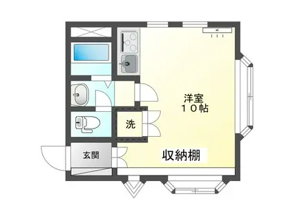 ハイクオリティマンション ARAKI(1K/1階)の間取り写真