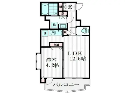 レニール本駒込(1LDK/11階)の間取り写真