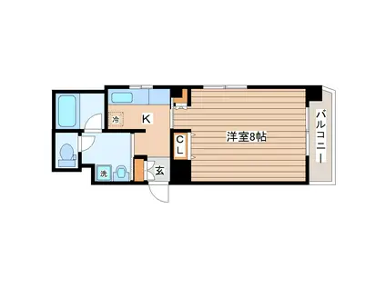 クリエートハイツ南大野田(1K/2階)の間取り写真