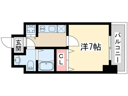 サムティ江坂ジュレーヴ(1K/7階)の間取り写真